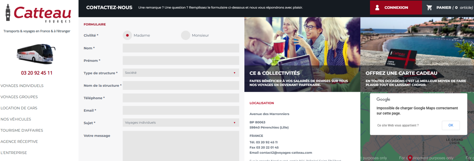 Catteau Voyages - Site pour reserver