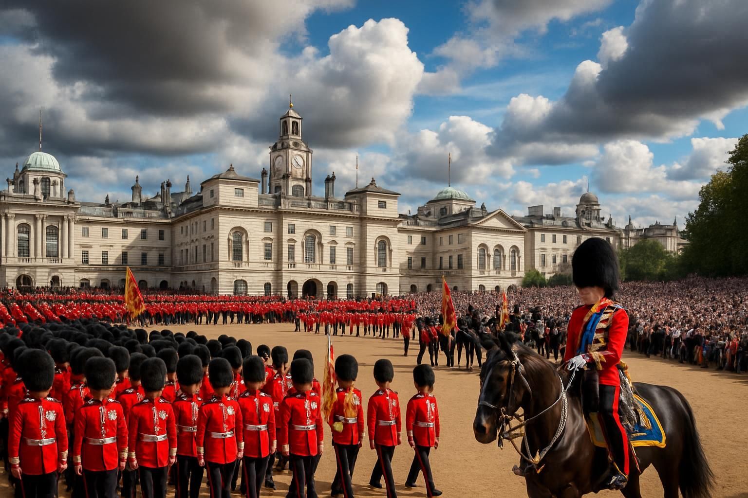 Découvrez la date officielle et le programme complet de la cérémonie Trooping the Colour 2026, l'événement militaire emblématique célébrant l'anniversaire officiel du souverain britannique.